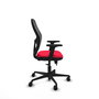 PIQUERAS Y CRESPO Silla de oficina Jorquera con mecanismo Sincro/Traslack, Rojo y Negro