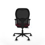 PIQUERAS Y CRESPO Silla de oficina Jorquera con mecanismo Sincro/Traslack, Rojo y Negro