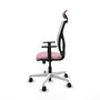 PIQUERAS Y CRESPO Silla de oficina Motilla con mecanismo Sincro, Rosa y Blanco