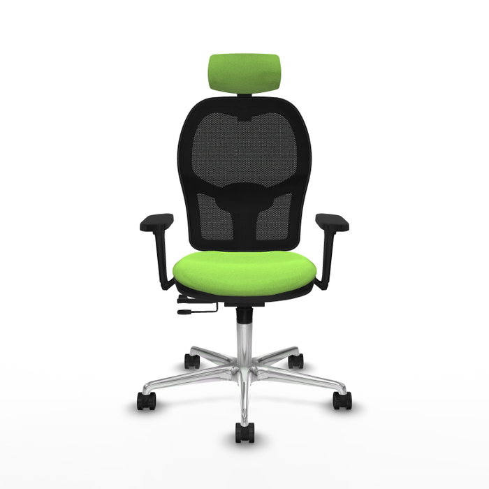 PIQUERAS Y CRESPO Silla de oficina Jorquera con mecanismo Sincro/Traslack, Pistacho y Negro