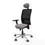 PIQUERAS Y CRESPO Silla de oficina Zulema con mecanismo Sincro/Traslack, Gris y Negro