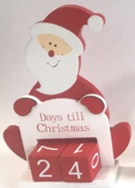 DKD Home Decor Calendario de Adviento MDF 13x4x18 Surtido de 2 Modelos
