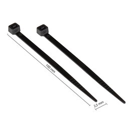GoodConnections Bridas 100mm x 2,5mm, 100 unidades, negro