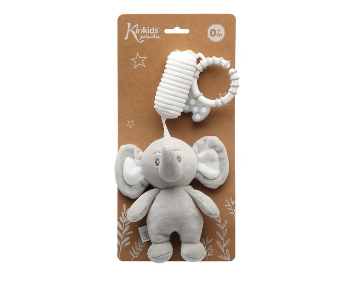 KioKids Peluche Sonajero Elefante Dolci Amici +0 Meses Gris KioKids Peluche Sonajero Elefante Dolci Amici +0 Meses Gris