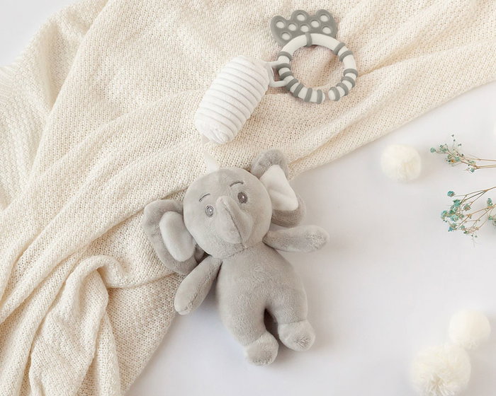 KioKids Peluche Sonajero Elefante Dolci Amici +0 Meses Gris KioKids Peluche Sonajero Elefante Dolci Amici +0 Meses Gris