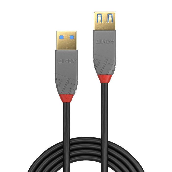 Lindy Cable Extensor USB 3.2 Type A a A 1m, 5Gbps, Línea Anthra