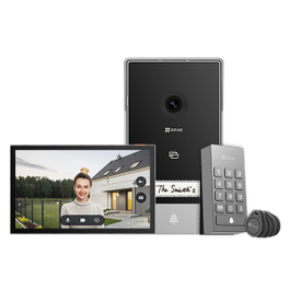 EZVIZ TP7 Intercomunicador de Video con Pantalla de 7 Pulgadas y Visión Nocturna, Negro, Gris