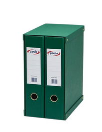 Modulo Archivadores Palanca Pardo Forrado Pvc 2 Uds.Fº 2 An.Mixtas 70Mm Verde