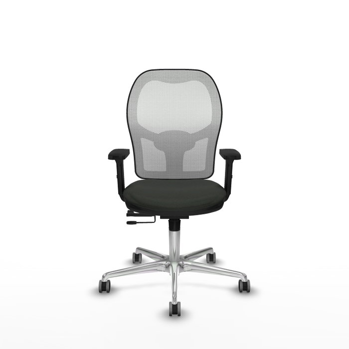 PIQUERAS Y CRESPO Silla de oficina Jorquera con mecanismo Sincro/Traslack Negro y Blanco