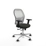 PIQUERAS Y CRESPO Silla de oficina Jorquera con mecanismo Sincro/Traslack Negro y Blanco