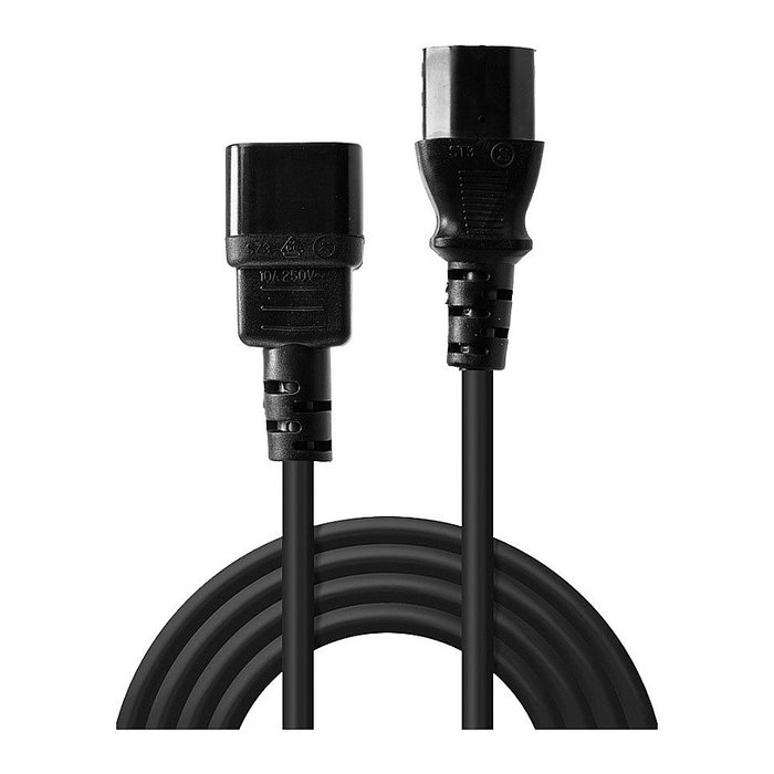 Lindy Cable de Extensión IEC C14 a C13 Negro 1 m
