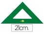 Liderpapel Escuadra de acrílico verde 21 cm