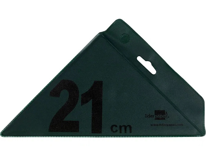 Liderpapel Escuadra de acrílico verde 21 cm