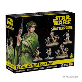 Atomic Mass Games SWP27 Star Wars Shatterpoint - Ee Chee Wa Maa! Squad Pack (Expansión Juego de Mesa con Miniaturas Ewoks) - Edición Multilingüe (Español)