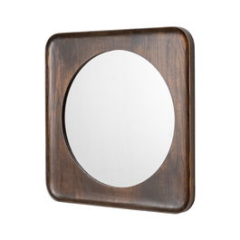 Espejo Nogal Madera Paulonia Decoración 80 X 4 X 80 cm