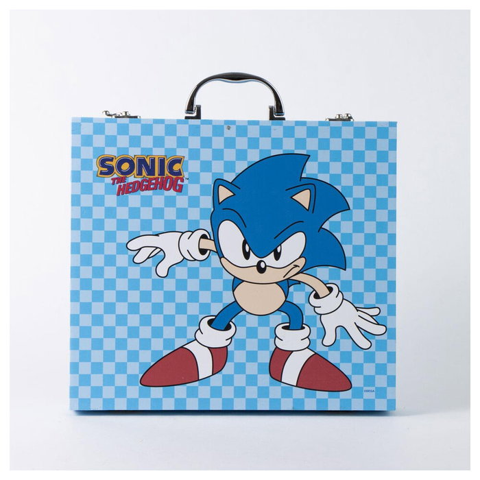 Cerdá Maletín de Papelería Coloreable Sonic the Hedgehog Azul