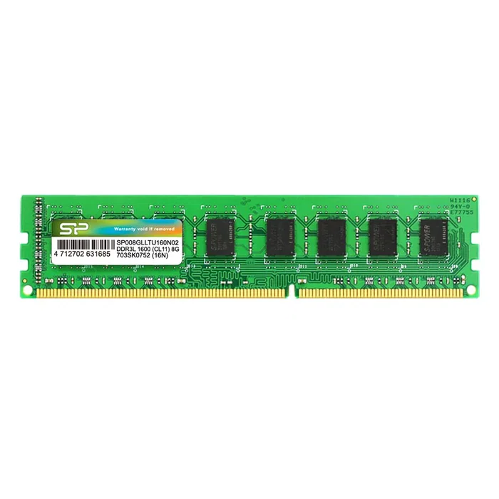 Silicon Power SP008GLLTU160N02 Módulo de Memoria RAM 8 GB DDR3L 1600MHz PC/Servidor, Cl11, 1.35V, 240-pin DIMM, Verde