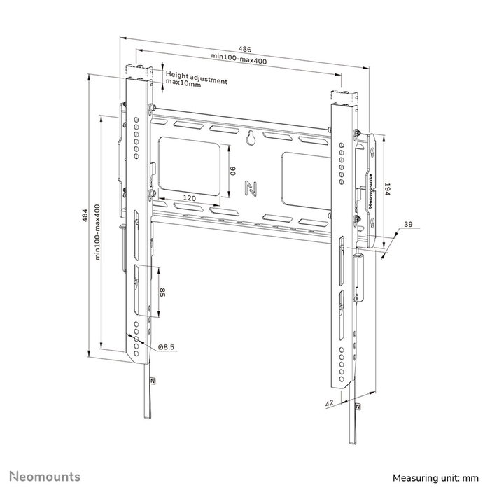 Neomounts WL30-750BL14 Soporte de pared fijo para pantallas 42-75 pulgadas Neomounts WL30-750BL14 Soporte de pared fijo para pantallas 42-75 pulgadas