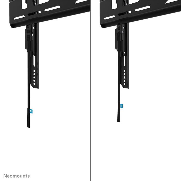 Neomounts WL30-750BL14 Soporte de Pared Fijo para Pantallas Pesadas de 42-75", Hasta 100kg, VESA 100x100-400x400, Nivelación, Instalación Rápida, Negro