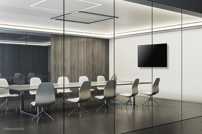 Neomounts WL30-750BL14 Soporte de Pared Fijo para Pantallas Pesadas de 42-75", Hasta 100kg, VESA 100x100-400x400, Nivelación, Instalación Rápida, Negro
