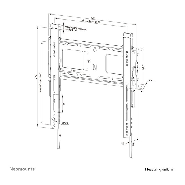 Neomounts WL30-750BL14 Soporte de pared fijo para pantallas 42-75 pulgadas Neomounts WL30-750BL14 Soporte de pared fijo para pantallas 42-75 pulgadas