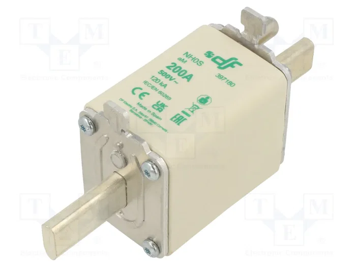 DF ELECTRIC Fusible de cartucho NH0S de cerámica 200A 500VAC aM DF ELECTRIC Fusible de cartucho NH0S de cerámica 200A 500VAC aM