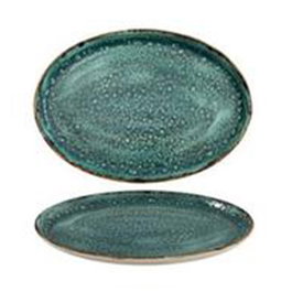 Summa Moon Turquoise Set de 6 Platos Llanos Oval 23x17 cm Turquesa