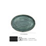Summa Moon Turquoise Set de 6 Platos Llanos Oval 23x17 cm Turquesa