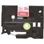 Brother Cinta Laminada TZe-435 12mm Blanco sobre Rojo