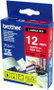 Brother Cinta Laminada TZe-435 12mm Blanco sobre Rojo
