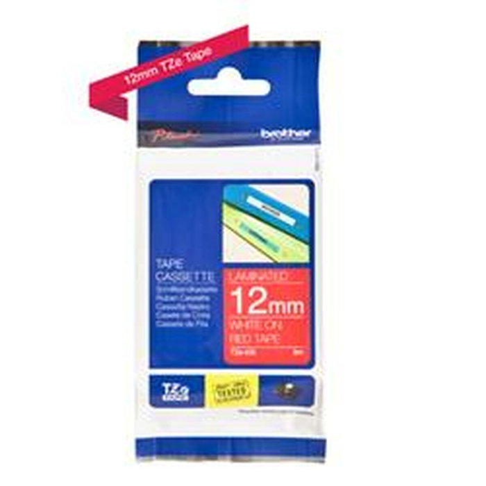 Brother Cinta Laminada TZe-435 12mm Blanco sobre Rojo Brother Cinta Laminada TZe-435 12mm Blanco sobre Rojo