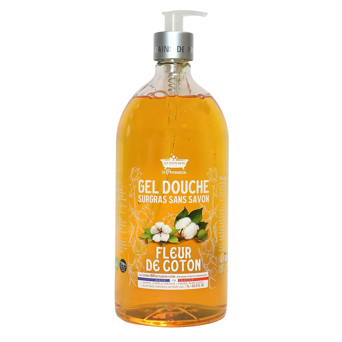 Fleur de Coton, Gel de ducha, Para piel sensible, 1000 ml