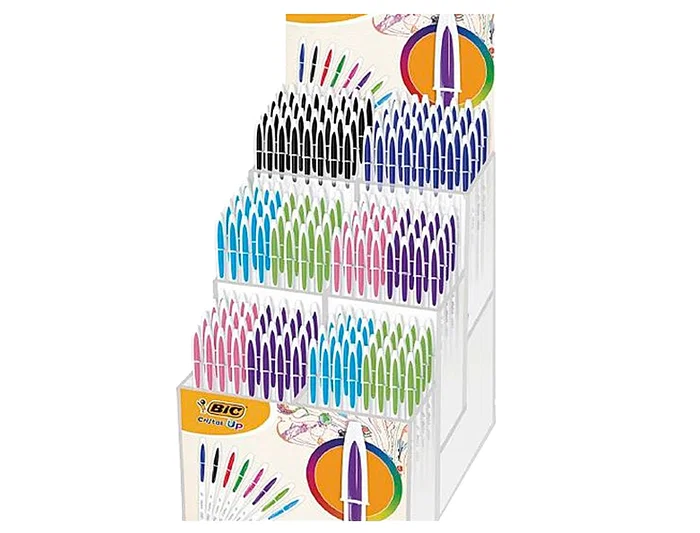 Bic Boligrafo Cristal Up Bicolor Punta 1,2 mm Expositor 180 Unidades Colores Surtidos