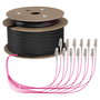 EFB Elektronik O8342S100OM4 Cable de fibra óptica trunk U-DQ(ZN)BH OM4 12G (1x12) LC-LC 100m LSZH, multimodo, beige/negro