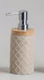 DKD Home Decor Dosificador Resina Bambú Beige 7x7x18