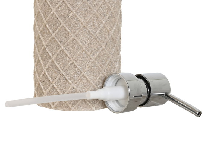 DKD Home Decor Dosificador Resina Bambú Beige 7x7x18 DKD Home Decor Dosificador Resina Bambú Beige 7x7x18