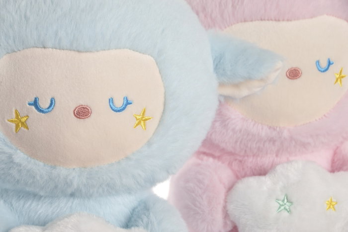 DKD Home Decor Peluche Baby Oveja 20 x 30 x 30 cm 4 Unidades Azul Rosa