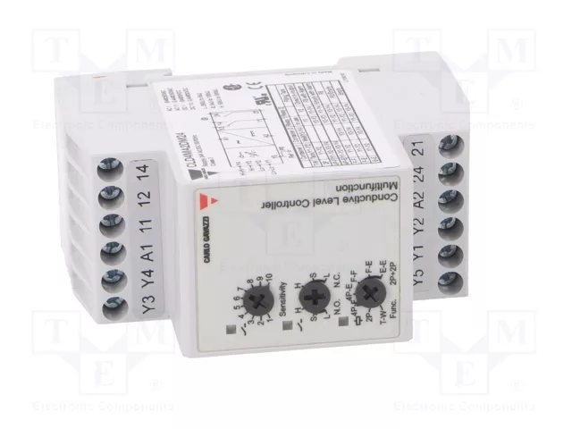 CARLO GAVAZZI CLD4MA2DM24 Relé de monitorización de nivel para líquido conductivo CARLO GAVAZZI CLD4MA2DM24 Relé de monitorización de nivel para líquido conductivo