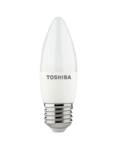 TOSHIBA Bombilla LED C37 E27 7W 6500K Forma Globo - Luz Fría Blanca