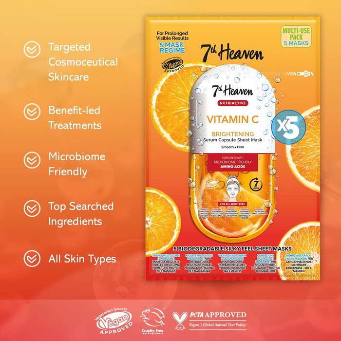 7Th Heaven Mascarillas de Vitamina C (5 unidades)