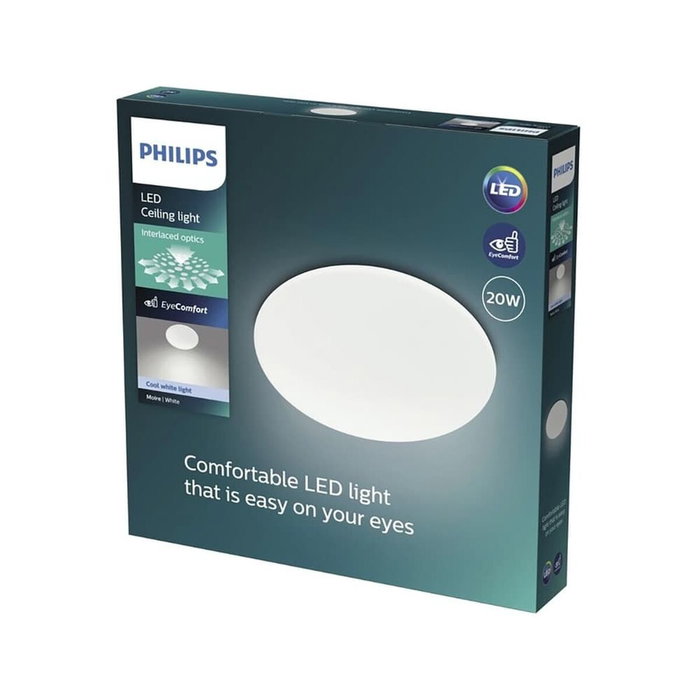 Philips Plafón LED Circular Moire 20W 4000K 2300 lm ø38 x 5 cm Philips Plafón LED Circular Moire 20W 4000K 2300 lm ø38 x 5 cm