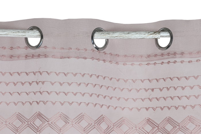 DKD Home Decor Cortina de Poliéster Rosa Palo 140x260 cm