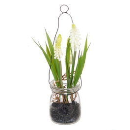 Ixia Planta Jacinto Blanco Artificial 5,50 x 5,50 x 21 cm