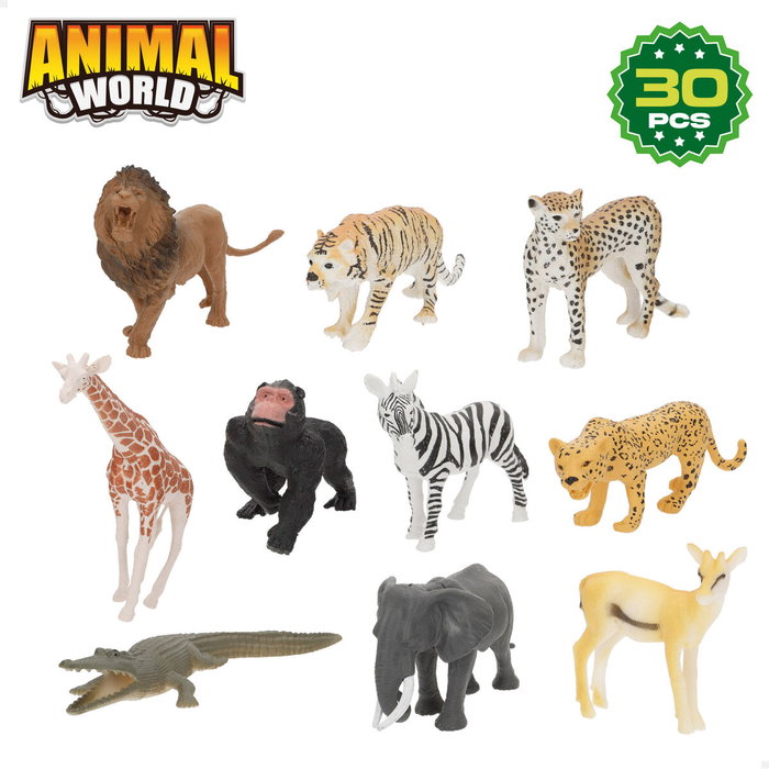 Set de Animales Salvajes Colorbaby Plástico 15 x 10 x 8 cm (4 Unidades) Set de Animales Salvajes Colorbaby Plástico 15 x 10 x 8 cm (4 Unidades)