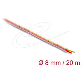 DeLOCK Manguera de Silicona Espiral Transparente, 8 mm de Diámetro, 20 m de Longitud