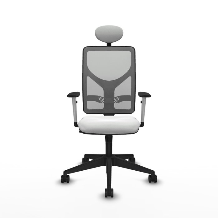 PIQUERAS Y CRESPO Silla de oficina Motilla con mecanismo Sincro, Blanco y Gris PIQUERAS Y CRESPO Silla de oficina Motilla con mecanismo Sincro, Blanco y Gris