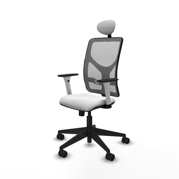 PIQUERAS Y CRESPO Silla de oficina Motilla con mecanismo Sincro, Blanco y Gris PIQUERAS Y CRESPO Silla de oficina Motilla con mecanismo Sincro, Blanco y Gris