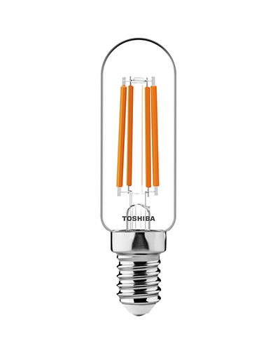 Toshiba Bombilla LED E14 4.5W 2700K T25 - Bombilla LED cálida para lámparas