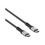 MANHATTAN Cable USB-C a USB-C 1 m USB4 Gen 3x2 240W 40Gbps 8K Thunderbolt 4 Carga Rápida Laptop Negro