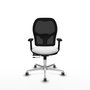PIQUERAS Y CRESPO Silla de oficina Jorquera con mecanismo Sincro/Traslack, Blanco/Negro